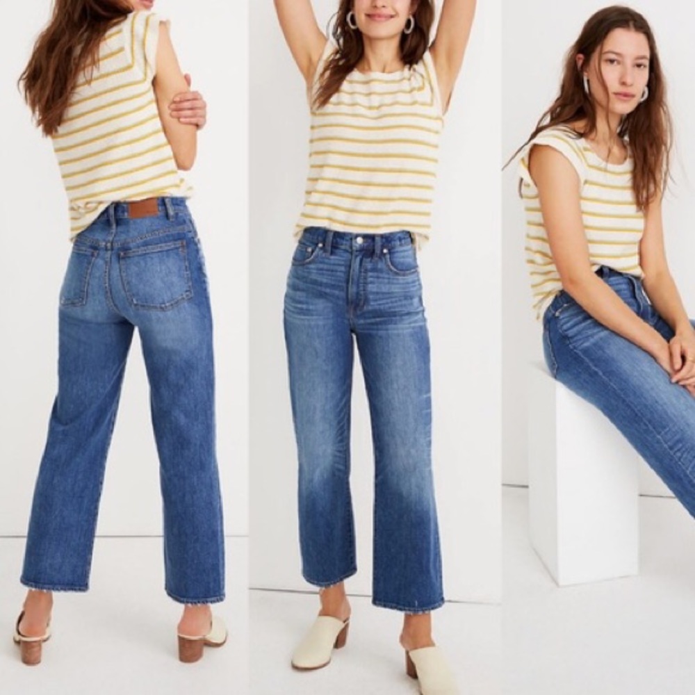 Madewell Slim Wide Leg Crop Jeans